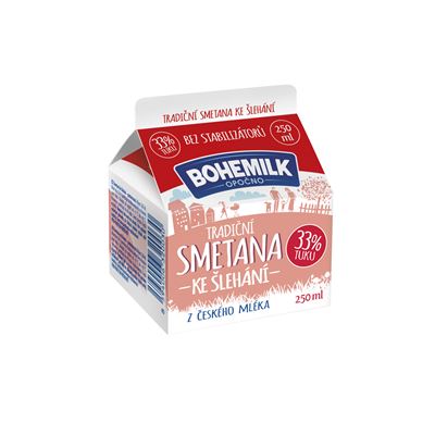 Bohemilk Smetana ke šlehání 33% tuku chlaz. 250 ml