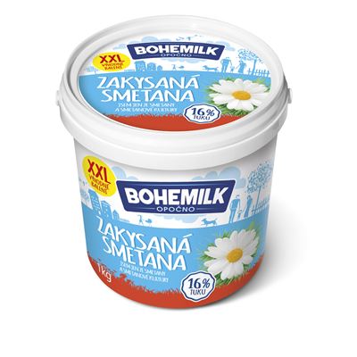 BOHEMILK Smetana zakysaná 16% chlaz. 1 kg