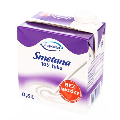 Pragolaktos Smetana 10% bez laktózy UHT 500 ml