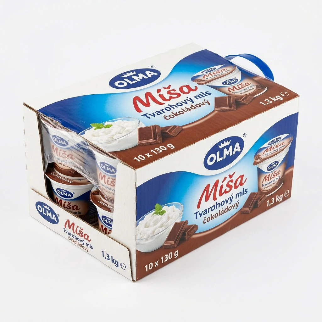 OLMA Míša Tvarohový mls čokoládový chlaz. 10 x 130 g