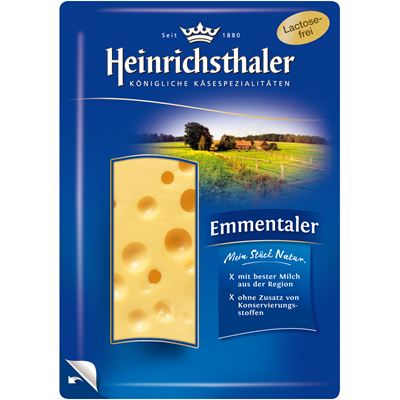 HEINRICHSTHALER Emmentaler sýr plátky bez laktózy chlaz. 125 g
