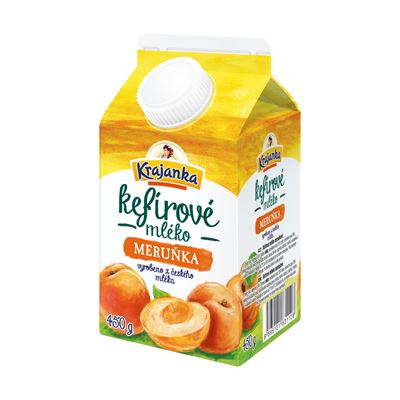 Krajanka Mléko kefírové 0,8 % meruňka chlaz. 450 g