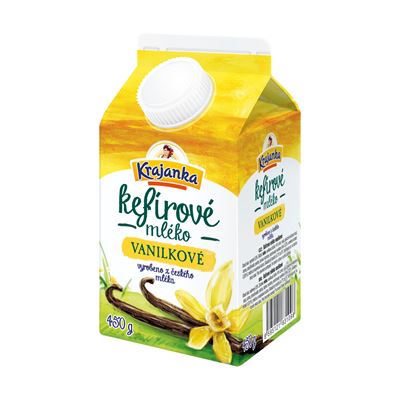 Krajanka Mléko kefírové 0,8 % vanilka chlaz. 450 g