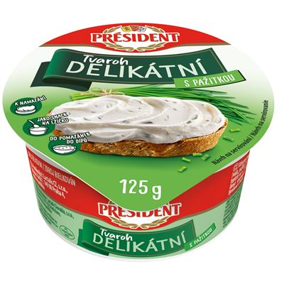 PRÉSIDENT Tvaroh delikátní s pažitkou 125 g