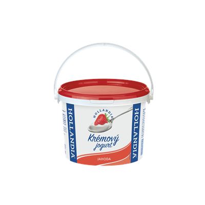 HOLLANDIA jogurt krémový jahodový chlaz. 3 kg