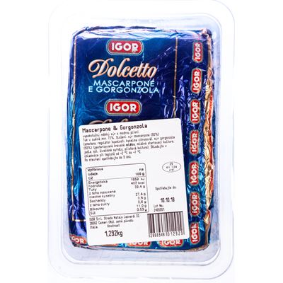 IGOR Gorgonzola & Mascarpone chlaz. váž. cca 1,2 kg