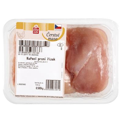 Fine Life Kuřecí prsní řízky CZ ochr. atmos. chlaz. 500 g