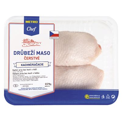 METRO Chef CZ Kachní prsa bez kosti s kůží chlaz. cca 600 g