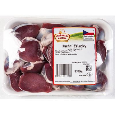 Žaludky kachní vodňanské chlaz. váž. cca 600 g
