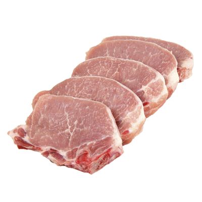 Vepřová kotleta s kostí plátky chlaz. 10 x 190 g vlastní výroba