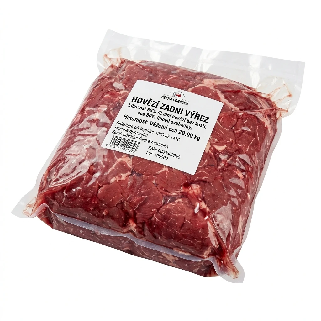 Hovězí zadní výřez libovosti 80% chlaz. váž. cca 20 kg