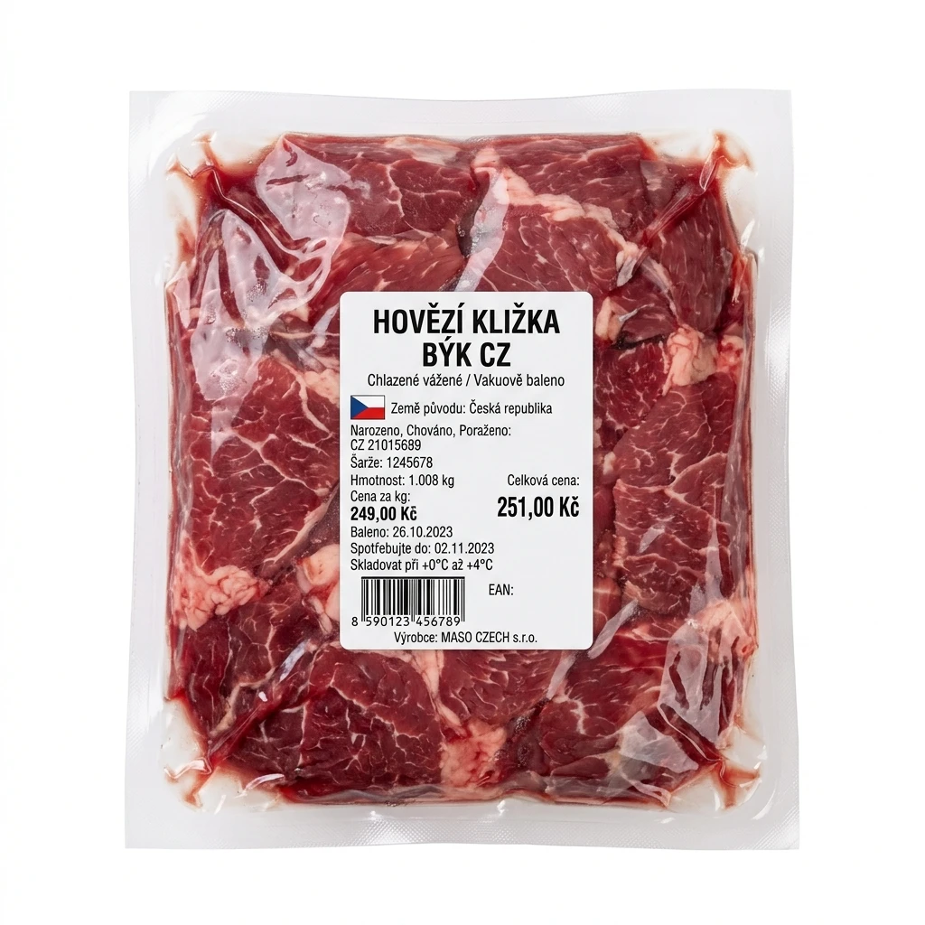 Hovězí kližka býk CZ chlaz. váž.