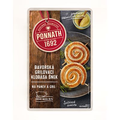 PONNATH Bavorská klobása šnek chlaz. 200 g