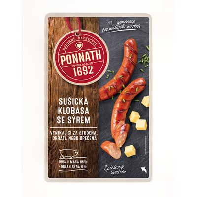 PONNATH Sušická klobása se sýrem chlaz. 300 g