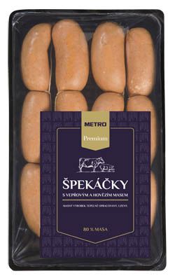 METRO Premium Špekáčky 80% vepřové a hovězí maso chlaz. váž. cca 1 kg