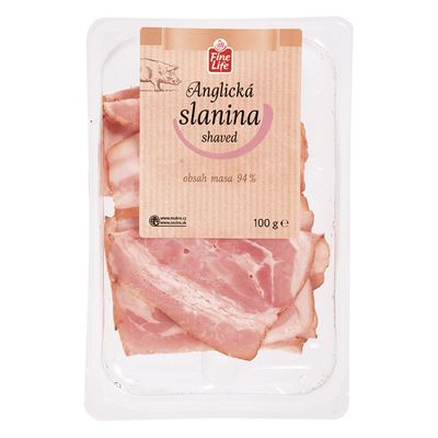 Fine Life Anglická slanina shaved chlaz. 100 g