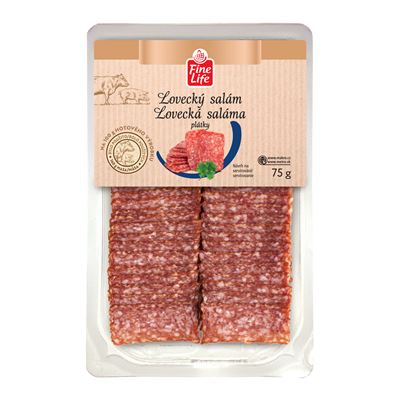 Fine Life Lovecký salám plátky chlaz. 75 g