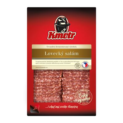 Kmotr Lovecký salám plátky chlaz. 75 g
