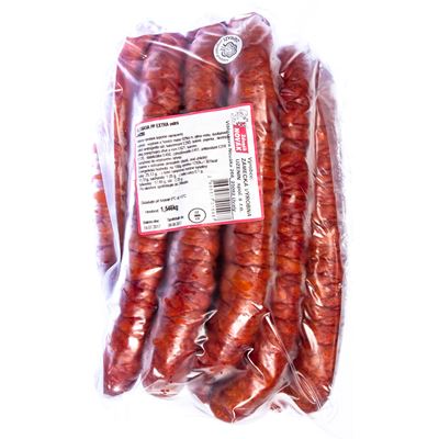 ZÁMECKÁ VÝROBNA Klobása extra ostrá chlaz. váž. cca 1,5 kg