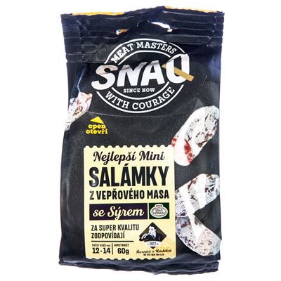 KOSTELECKÉ UZENINY Snaq Salámek mini se sýrem chlaz. 60 g