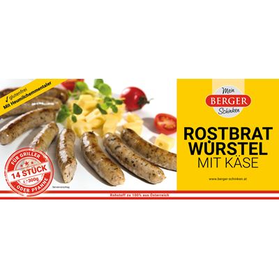 BERGER Rostbratwürstel s ementálem chlaz. 300 g