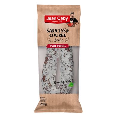 JEAN CABY La Saucisse Séche Courbe Pur Porc chlaz. 250 g