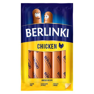 MORLINY BERLINKI Kuřecí párky chlaz. 250 g