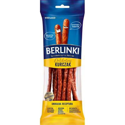 BERLINKI Kabanosy kuřecí chlaz. 85 g
