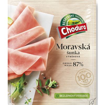 Chodura Moravská šunka výběrová plátky chlaz. 100 g