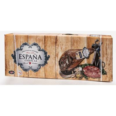 ESPANA Jamon Serrano s kostí chlaz. cca 6,5 kg + stojánek + nůž