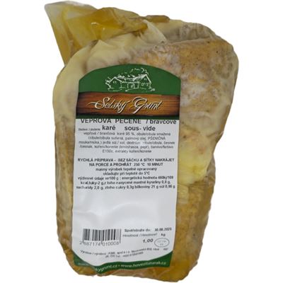 SELSKÝ GRUNT Vepřová kotleta bez kosti Sous-vide chlaz. cca 1 kg
