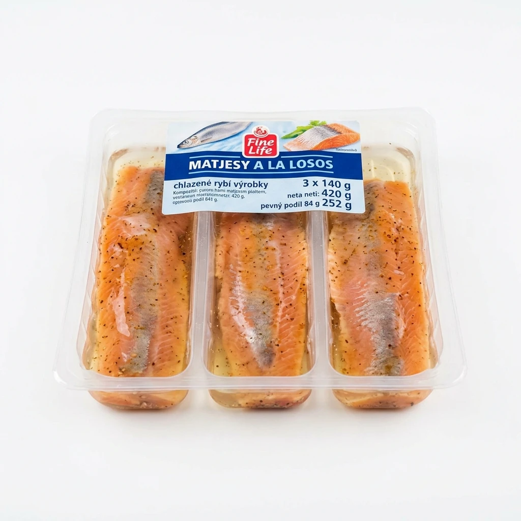 Fine Life Matjesy a la losos (pevný podíl 84 g) chlaz. 3 x 140 g