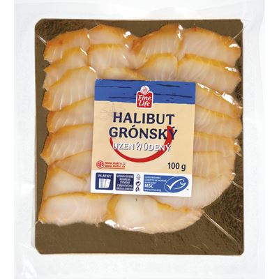 Fine Life Halibut Grónský uzený plátky MSC chlaz. 100 g