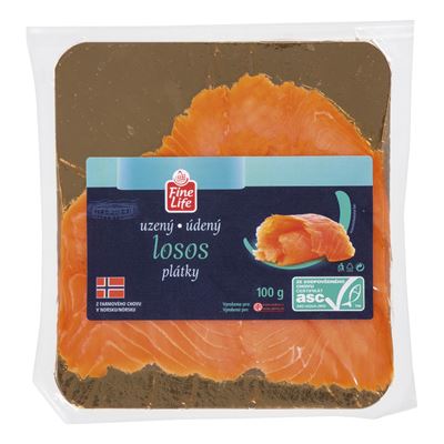 Fine Life Losos uzený plátky ASC chlaz. 100 g