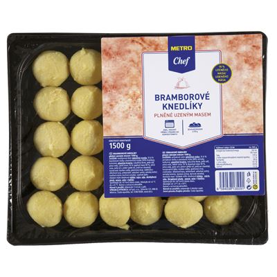METRO Chef Bramborové knedlíky plněné uzeným masem chlaz. 1,5 kg