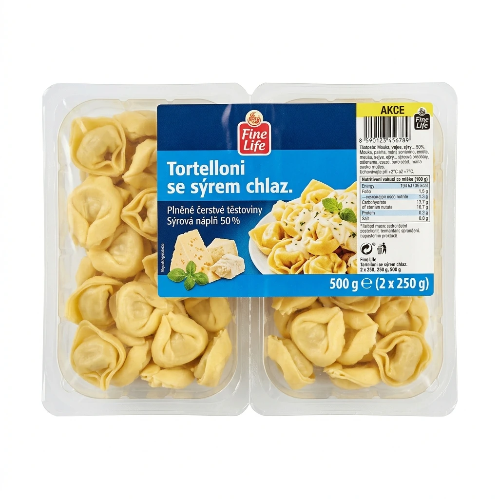 Fine Life Tortelloni se sýrem chlaz. 2 x 250 g