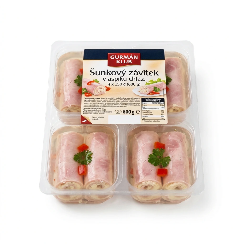 GURMÁN KLUB Šunkový závitek v aspiku chlaz. 4 x 150 g