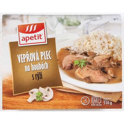 apetit Vepřová plec na houbách s rýží chlaz. 510 g