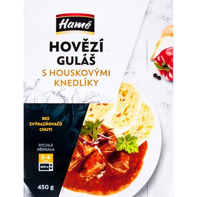 Hamé Hovězí guláš s knedlíkem chlaz. 450 g