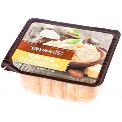 Varmuža Pomazánka sýrová pikantní s česnekem chlaz. 135 g
