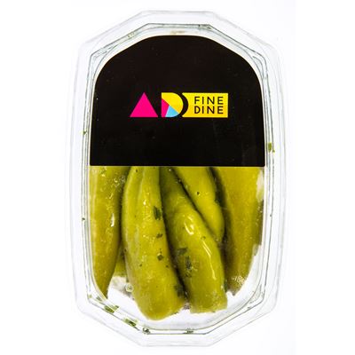 AD FINE DINE Feferonky zelené plněné sýrem (pevný podíl 120 g) chlaz. 140 g