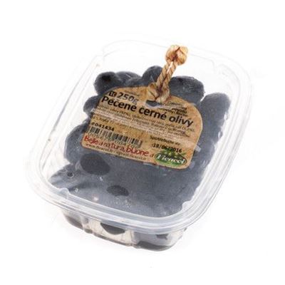 Olivy černé pečené (pevný podíl 242 g) chlaz. 250 g