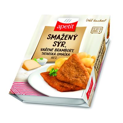 apetit Smažený sýr, brambory, tatarská omáčka chlaz. 390 g