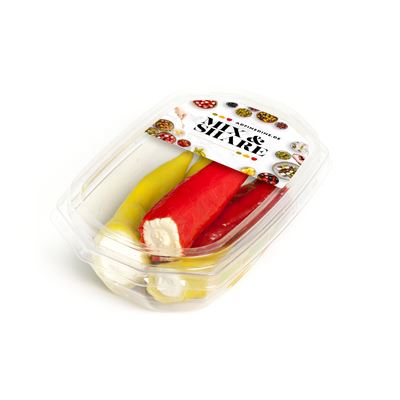 Feferonky se sýrem v oleji (pevní podíl 130 g) chlaz. 150 g