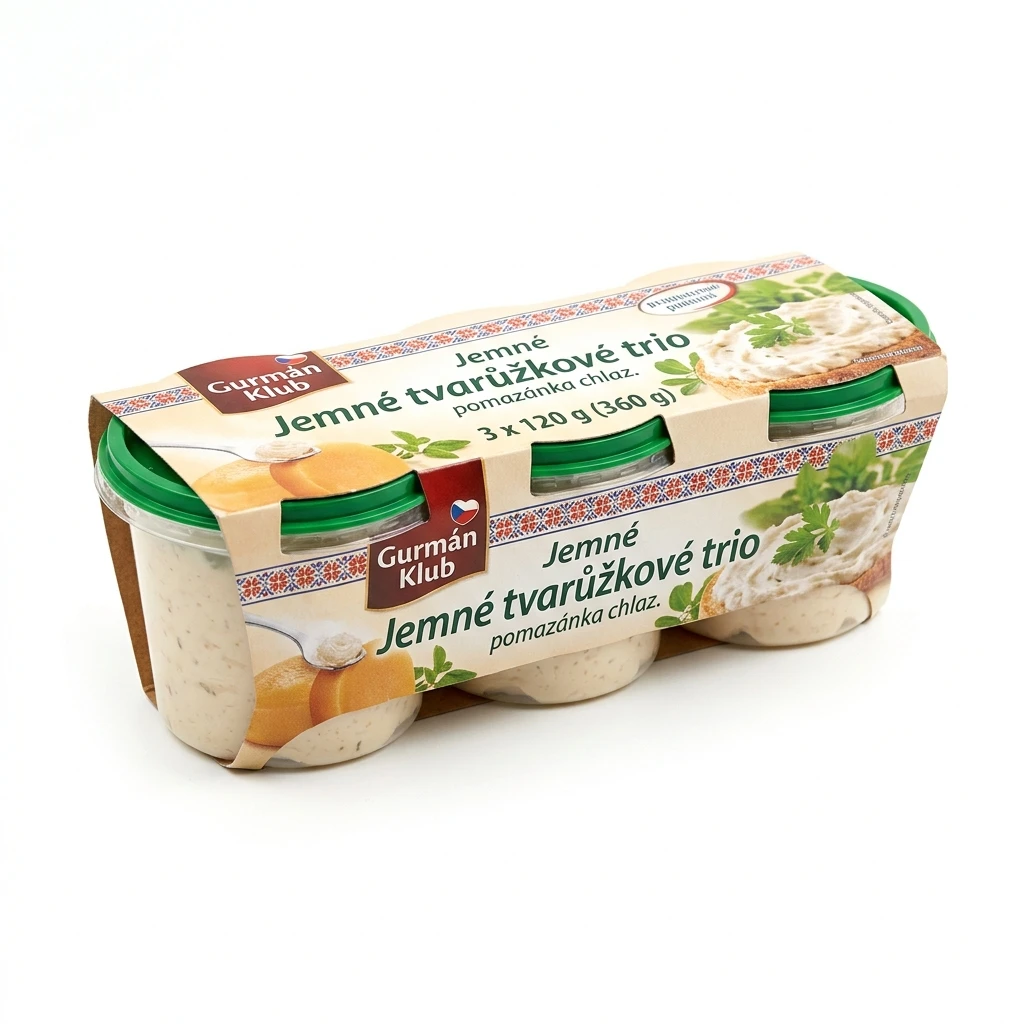 Gurmán Klub Jemné tvarůžkové trio pomazánka chlaz. 3 x 120 g