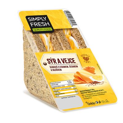 SIMPLY FRESH Sandwich sýr a vejce chlaz. 194 g