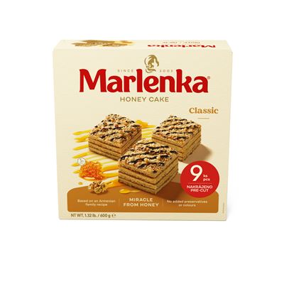 MARLENKA Dort medový vlaššské ořechy krájený chlaz. 600 g