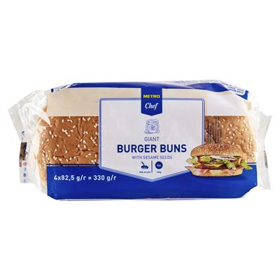 METRO Chef Bulka na burger maxi celozrnná 4 x 82,5 g