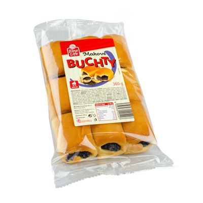 Fine Life Buchty makové 40 % náplně 360 g