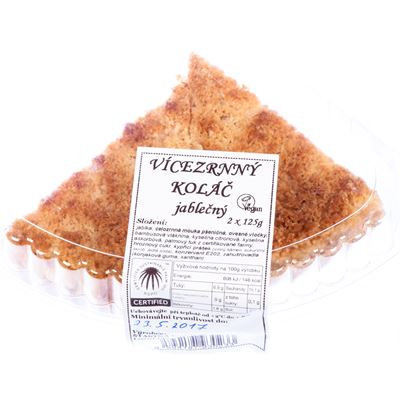 Koláč vícezrnný jablečný vegan 2 x 125 g